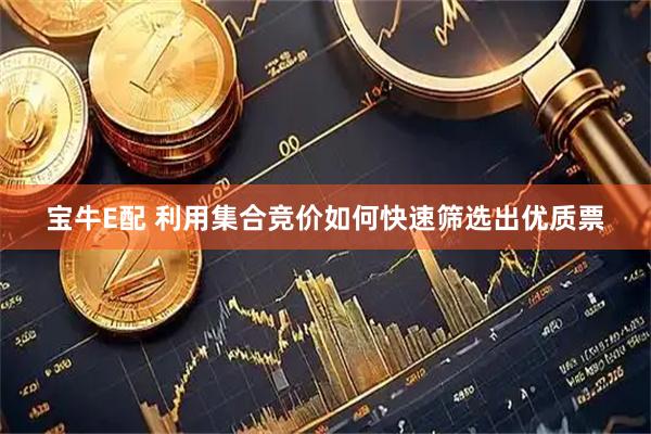 宝牛E配 利用集合竞价如何快速筛选出优质票